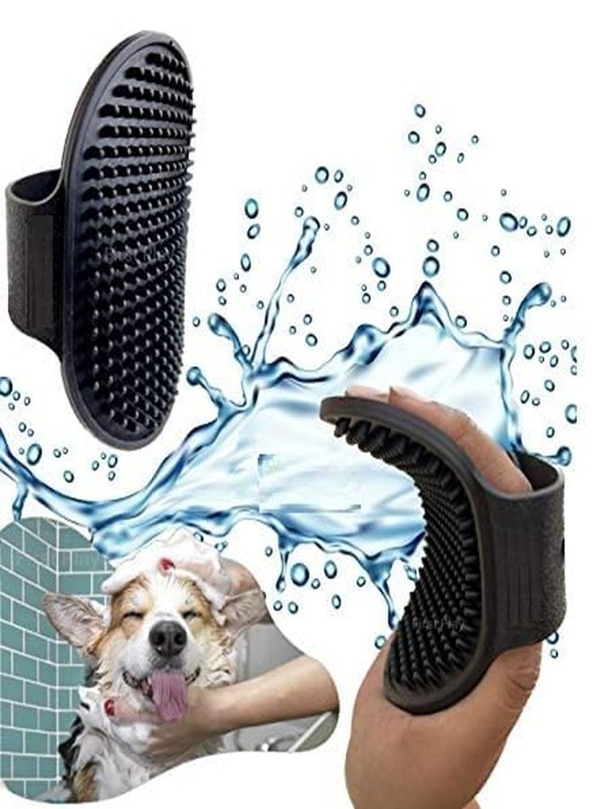 Smart Pups Bathing Rubber Brush for Dogs Colour May Very Pack of 1 Pcs (Black) - Image 1